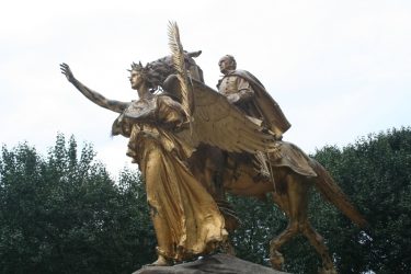           Statue of an angel leading General Sherman in Central Park, NYC